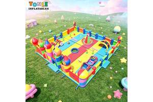 Very Popular The Big Bounce Inflatable Park The World's Biggest Bounce House Adult And Kids Inflatable Theme Park For Sale