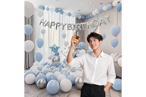 Adult Party Balloon Props Dress up Set with Happy Birthday Scene Wall Background Package Wholesale