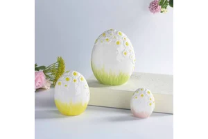 Hot Selling Ceramic Eggs New Easter Figurines Table Accessories Decorative Objects Easter Eggs