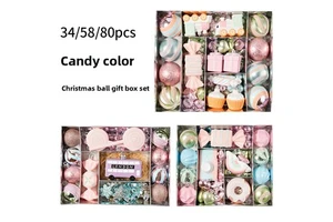 New Electroplated Candy Christmas Ball and Tree Decorative Pendant Gift Set with Simulation Design Box Factory Outlet