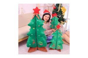 Custom Size Logo Style DIY Christmas Tree Kids Eco-Friendly PP Cotton Filling Super Soft Plush Toy Gifts Festival Home Decor