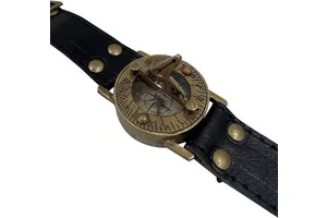 Antique Retro Sundial Compass Watch with Leather Band for Dad's Father's Day Gift