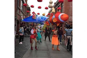 Pop up Carnival Animal Parade Advertising Decor Parade Props Inflatable Fish