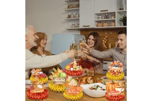 Modern Thanksgiving Watercolor Honeycomb Spiral Cross Border Explosive Party Desktop Decoration Ornament