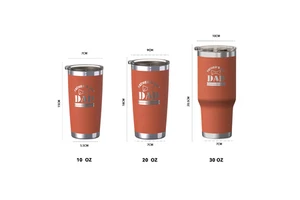Factory Direct 20oz Double Walled Stainless Steel Tumbler For Dad Maroon Copper Plated With 2-in-1 Slide Lid