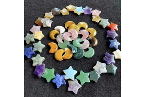 Wholesale Spiritual Healing Stones Crystal Natural Mixed Mini Size Moon and Star