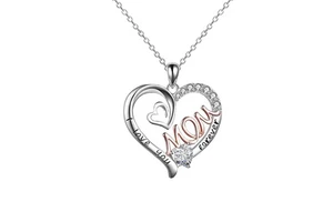 Forever love MOM Necklace Mothers Day Birthday Jewelry Gift for Woman Mother Mom Wife Her Gift
