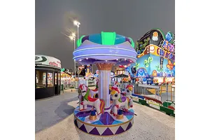 OEM ODM Service Coin Operated LED Lights Mini 6 Players Ocean Theme Carousel, Theme Park Ride for Resort Hotel Carnival Event