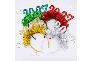2027 New Year's Eve & Day Party Hair Band Photo Props Decoration Non-woven PS Handmade Unisex