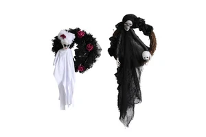 BOLISI High Quality Adult Halloween Festival Decoration Spooky Party Ghosts Door Hanging Fabric Customizable Size Color Custom