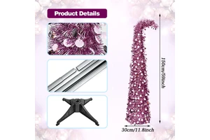 New Christmas Products 1.5M pink Round Shaped Christmas Tree with Crooked Branches Decorations for Christmas Festival Parties
