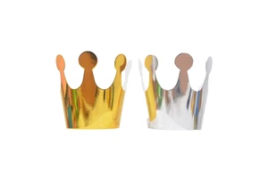 Wholesale Waterproof Paper Children's Birthday Party Hats Gold Silver Crown Decorations Hot Selling Baby Shower Supplies