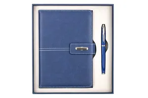 Wholesale Fathers Day Gift Custom Logo Notebook Gift Set with Led Thermos Flask Promotional Gift Box Luxury Notebook With Pen