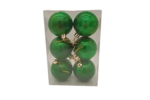 Customizable Color & Size 6-Pack Glossy Solid Color Plastic Christmas Ball Ornaments High Quality Hanging Decor Eden Brand
