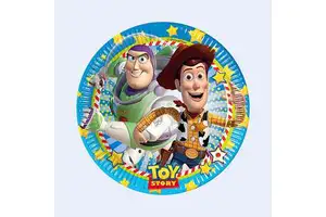 Toy Story Round Paper Disposable Plates 19.5Cm 8Pcs Party Supplies for Kids Birthday Celebration Party China Made Party Love