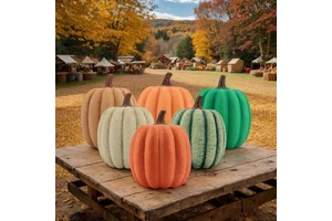 Thanksgiving Tabletop Mini Reusable Indoor Custom Logo Autumn Centerpiece Eco Friendly Craft Paper Pulp Pumpkin