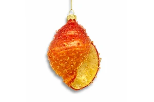 Hand Blown Glass Christmas Tree Hanging Ornament Luxury Crystal Beaded Decorative Ball for Holiday Home and Retail Display