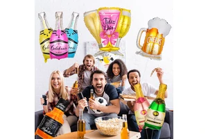 Summer Camping Party Decorations Champagne Beer Bottles Balloons Outdoor Festival Celebration Party Supplies