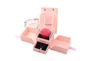 Rose Flower Box Mom Mama Mother's Day Gift Box Valentine's Day Gifts Birthday Gift Box for Jewelry Packaging