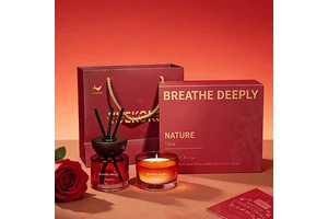 Valentine's Day 520 Romantic Scented Candle Diffuser Gift Set - High-end Decorative Fragrance Item for Home Decoration
