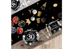 Modern 30th Birthday Party Supplies 168-Piece Cheers Beers Decorations Set Includes Plates Cutlery for 24 People for Celebrating