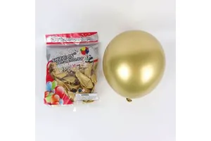 Adult Wedding Decorations Glossy Helium Balloons 12 Inch Gold Silver Black Metal Latex Single Promotional Toy for Birthday
