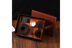 Luxury Men's Business Gift Set Pen & Diary High-End Handmade Eco-Friendly PU Leather Father's Day