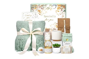 2026 Women's Corporate Promotional Gift Sets for Mother's Day & Birthday-Exquisite Handmade Embossed Bath Gift Box with OEM Logo