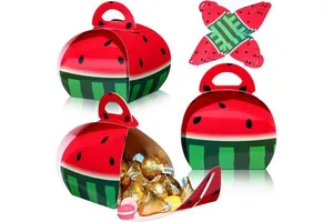 3D Mini Goodie Gift Boxes Watermelon Party Favors Candy Treat Bags Snack Storage Box For Chocolate Cookies Packaging
