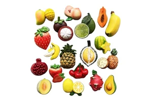 Wholesale New Arrival Fruit Food Refrigerator Stickers 3d Creative Net Red Korean Ins Wind Pineapple Fridge Magnet