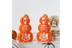 Mini LED Halloween Pumpkin Night Light Battery-Operated Indoor Home Decor for Party Decorations Made of Plastic