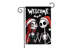 Halloween Double-sided Polyester Durable Garden Flag 12x18 Inch Mini Trick-or-treating Outdoor Flag