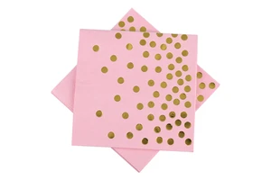 Custom Size Gold Foil Tissue Paper Napkins for Birthday Celebrations Adult Use