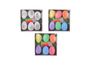Hot-Selling Hand-Painted Easter Bunny Eggs Children's Handmade Gifts DIY Party Decoration Sets