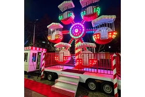 Outdoor Carnival Kids Ride Christmas Theme Mini Ferris Wheel with Trailer for Sale