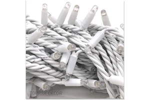 Outdoor House Cafe Decoration Lights Festival Street Decoration 10M Rubber Cable Blister Ip68 Led String Christmas Lights