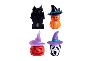 Chenjuns Cross-border New Halloween Glowing Pumpkin Haunted House Micro-landscape Diy Decorative Accessories Mini Small Or