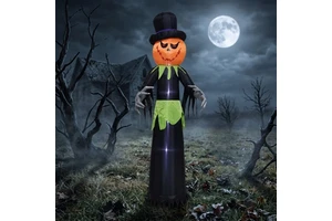 Hot selling Halloween Inflatable Decor Inflatable Pumpkin Witch with LED Lights for Spooky Outdoor Courtyard Holiday Decor