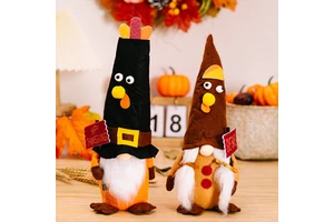 New Thanksgiving Home Decoration Thanksgiving Turkey Figurine Harvest Season Dwarf