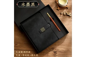 Customizable Luxury Handmade A5 Notepad Signature Pen Set Business Notebook Office Meeting Corporate Gifts Men Father's Day Gift