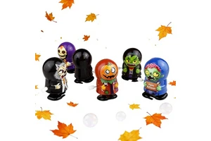 Novelty Halloween Wind-Up Walking Werewolf Clockwork Vampire Skeleton and Pumpkin-Head Plastic Toys-Cross-Border Supply