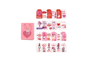 DuoYou Hot Sale Valentine's Day Gift Card Party Decoration Card 60 Pieces a Set With Ropes