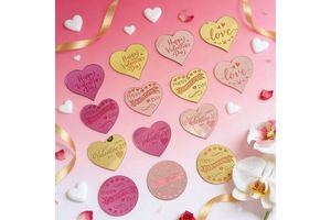 Love Heart Valentine's Day Theme Cake Topper New Style Valentine's Day Acrylic Cake Decoration