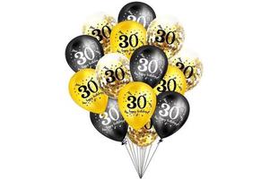 New Arrivals 15pcs 30 40 50 60 Years Old Birthday Number Latex Balloons Set Adult Party Decorations for Birthday