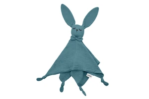 Lovely Muslin Rabbit Baby Comforter Security Blanket Soft Head Stuffed Cuddle Toy Infant Rabbit Sleeping Comforter