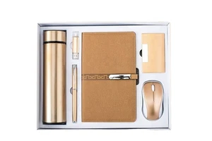 2025 Custom Logo Luxury Business Gift Set Luxury Vacuum Flask Notebook USB for Corporate Promotions-for Father's Day New Year