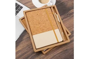 Promotional Business Ballpoint Pen Set Notebooks Pens Kraft Paper Gift Boxes for Father's Day Easter Meeting Minute Book Gift