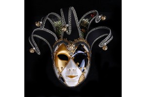 Exclusive New Painted Halloween Ball Party Mask High-end Venice Lady Performance Mask Plastic Party Gift