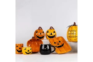Handmade Harvest Festival Ceramic Pumpkin Decoration Thanksgiving Table Centerpiece or Home Decor Factory Wholesale