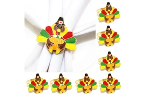 Wholesale of new Thanksgiving napkins, Turkey and pumpkin segment Day party decorations